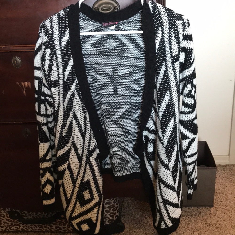 Black & White print cardigan